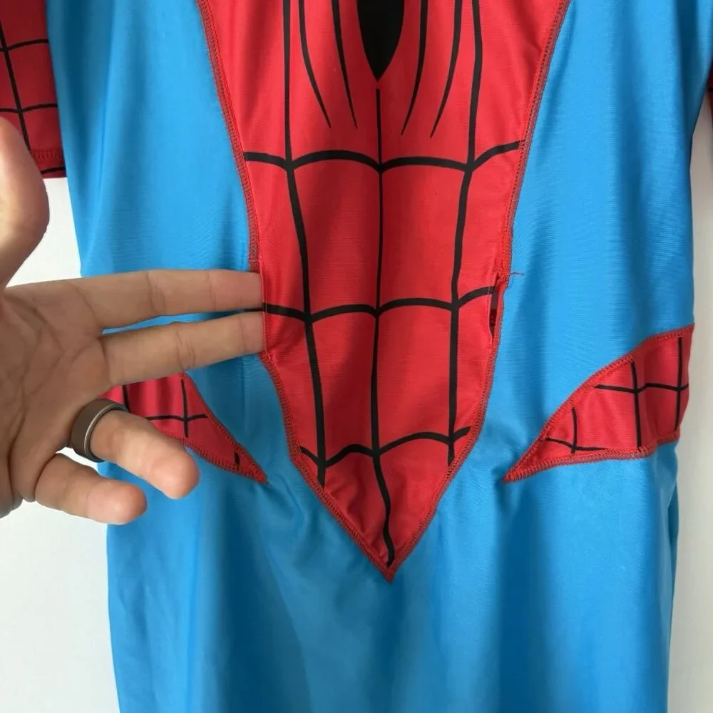 Disney Store Spider-Man Adaptive Swimsuit Rashguard‎ Sz Large *UPF 50+* Marvel